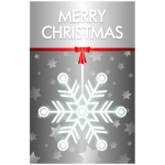 Vector illustration of grey theme Merry Christmas card