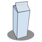 Milk carton vector image