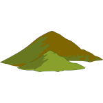 Mountains in green