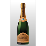 Bottle of champagne vector clip art illustration