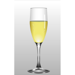 Vector illustration of glass of champagne