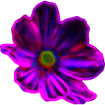 Neon Flower Illustration