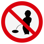 No urination vector symbol