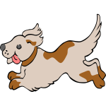 Running dog vector clip art