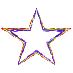 Painted Rainbow Star