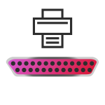 Parallel port icon vector image