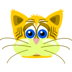 Sad tiger cat vector graphics