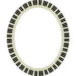 Piano Keys Frame Ellipse