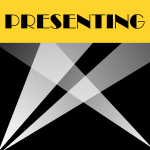 Vector image of event presentation icon