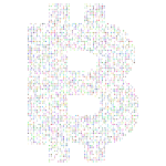 Prismatic Bitcoin Logo Binary