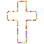 Prismatic Hearts Cross