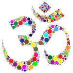 Prismatic Om Symbol Circles