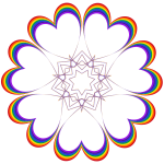 Rainbow Heart Star