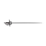 Drawing of long metal sword