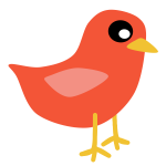 Red cardinal bird vector clip art