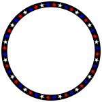 Red White Blue Stars Circle