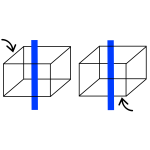 Necker cube simple vector drawing