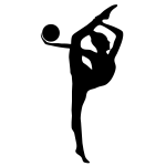 Rhythmic gymnast silhouette vector illustration