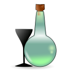 Bottle of absinthe vector graphics