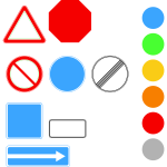 Road signs set