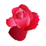 Digital drawing of red rose