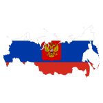 Vector image of the map of Russia