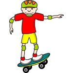 Skateboard kid vector