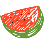 Sketched watermelon