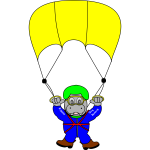 Skydiver hippo vector image