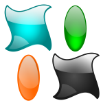 Oval and rhomboid shapes selection vector image