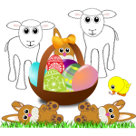 Vector clip art of Easter symbols