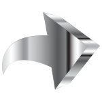 Shiny Chrome 3D Arrow