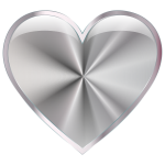 Silver Radiating Heart