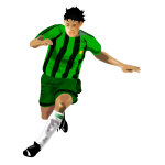 A soccer player vector clip art