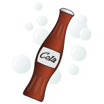 Vector illustration of small soda bottle