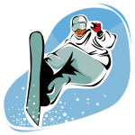 Snowboarding man