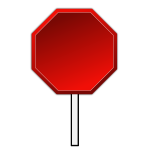 Blank stop sign