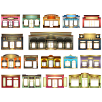 Store front collection vector image