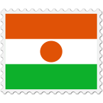 Stamp Niger Flag