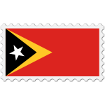 East Timor flag stamp