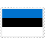 Estonia flag stamp