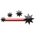 Black glossy stars vector illustration