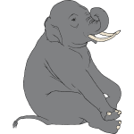 Sitting elephant