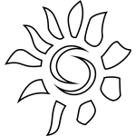 Sun Icon Coloring book