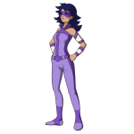 Superhero girl in purple