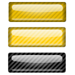 Three stripped black and yellow rectangles vector image