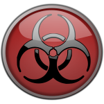 Vector graphics biohazard symbol