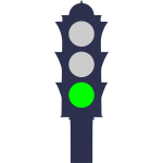 Traffic light with green