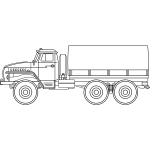 Ural-4320 army vehicle vector graphics