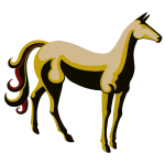 Vintage stylized horse